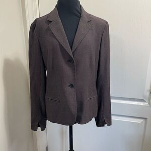 Garfield & Marks Women's Petite Blazer Jacket Brown Black Size 8P (sku429)